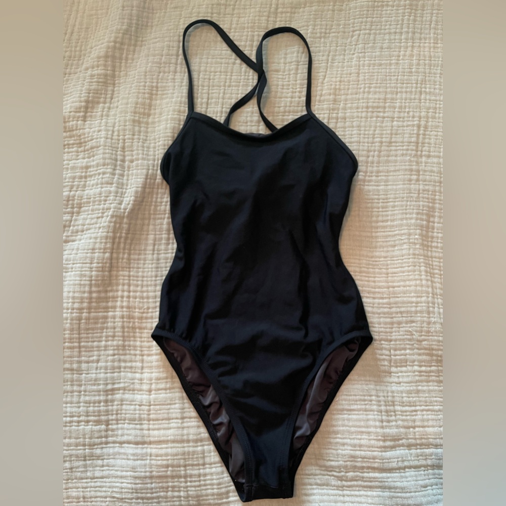 Jolyn Clothing Black Scoop-Back One-Piece Swimsuit